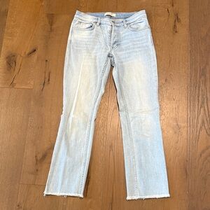 We The Free Light Blue Straight-Leg Jeans